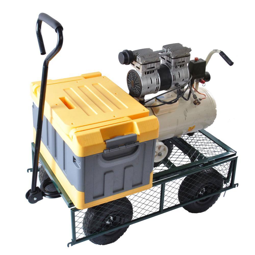 Siavonce Wagon Cart Garden Cart Trucks Make It Easier To Transport Firewood Green DB-ZX-D0102H2RDMU