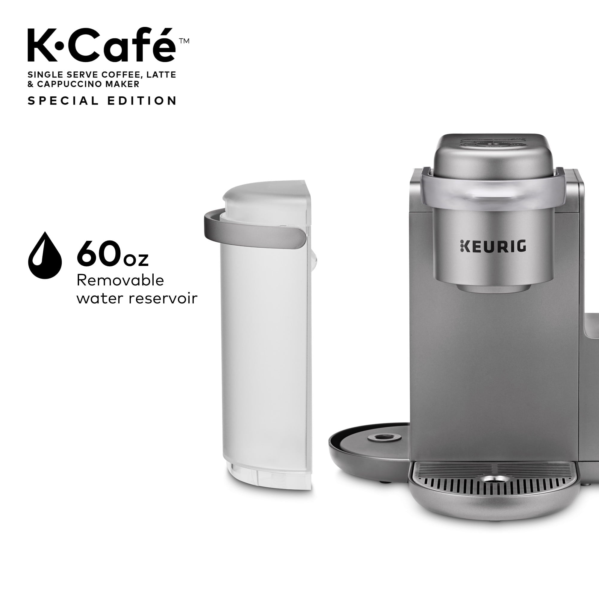 Keurig K-Cafe Special Edition Single Serve K-Cup Pod Coffee, Latte and Cappuccino Maker, Nickel