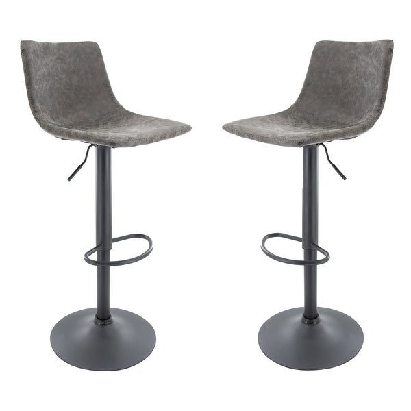 LeisureMod Tilbury Modern Barstool With 360-Degree Swivel Set of 2 - 32.2