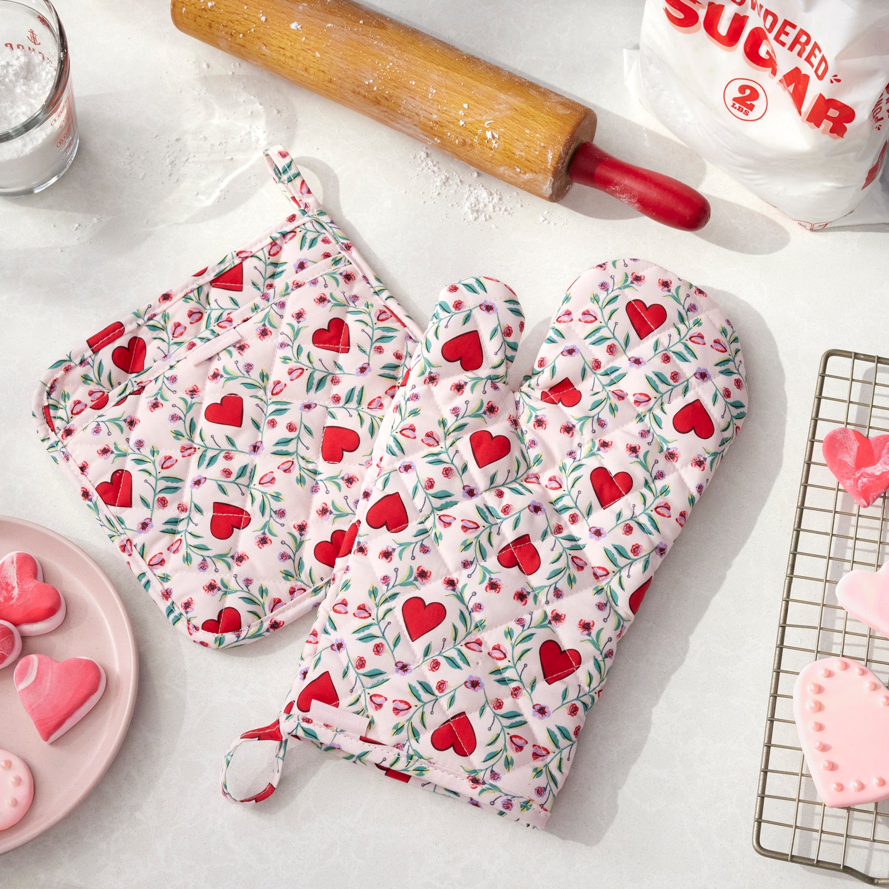 Pot Holder & Oven Mitt Set