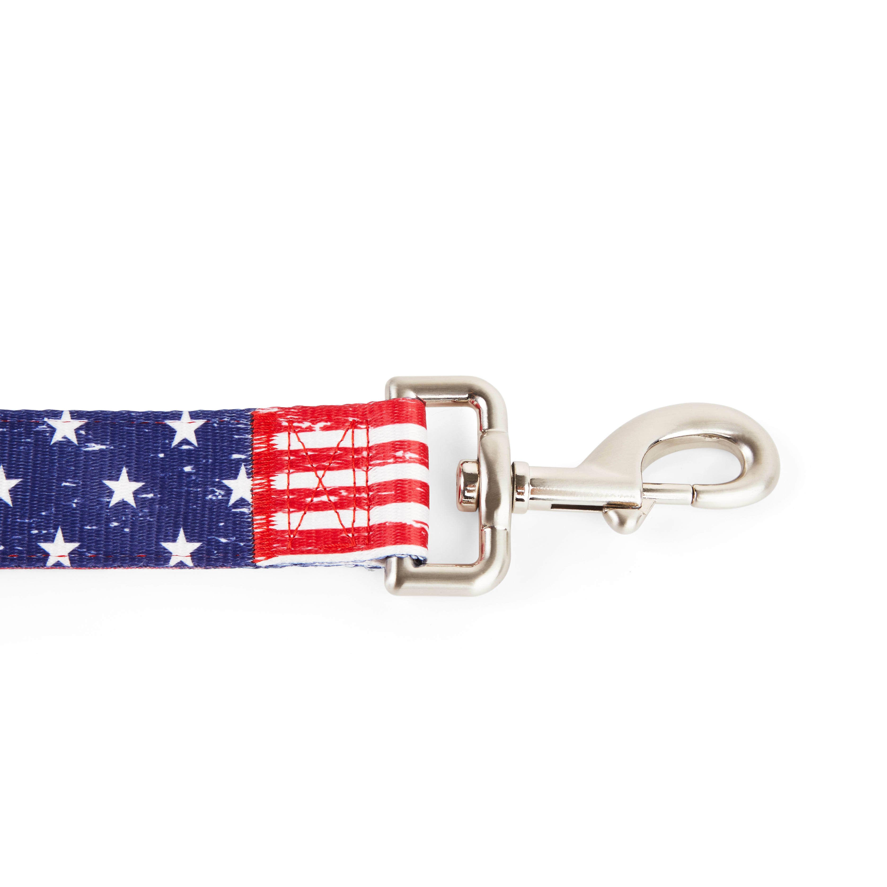 YOULY Big Dog American Flag Print Dog Leash， 4 ft.