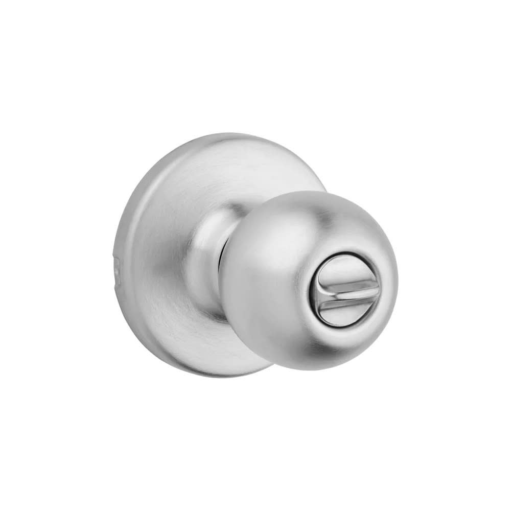 Satin Chrome Bed/Bath Polo Privacy Door Knob Set