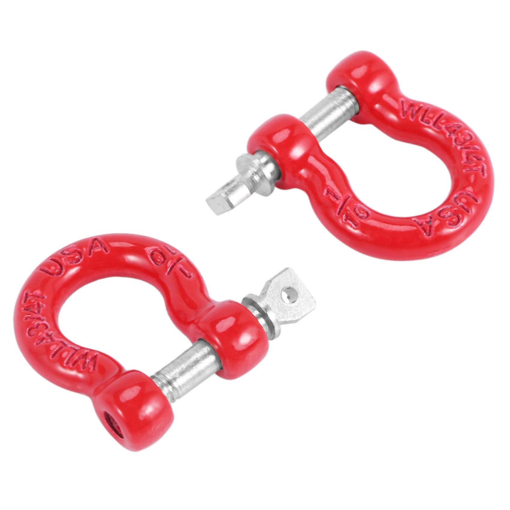 8pcs Metal Front Rear Bumper Trailer Hook Tow Shackle Rescue Hook For 1/10 Rc Rock Crawler Car Trax