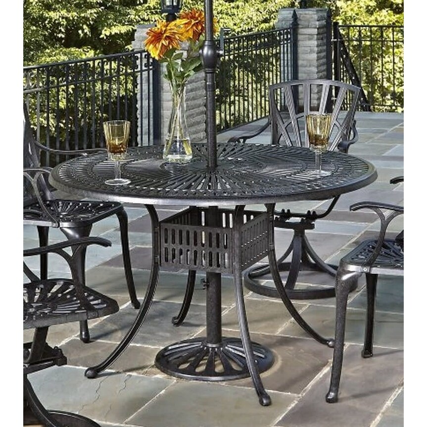 Homestyles Grenada Charcoal Aluminum Outdoor Dining Table   49\