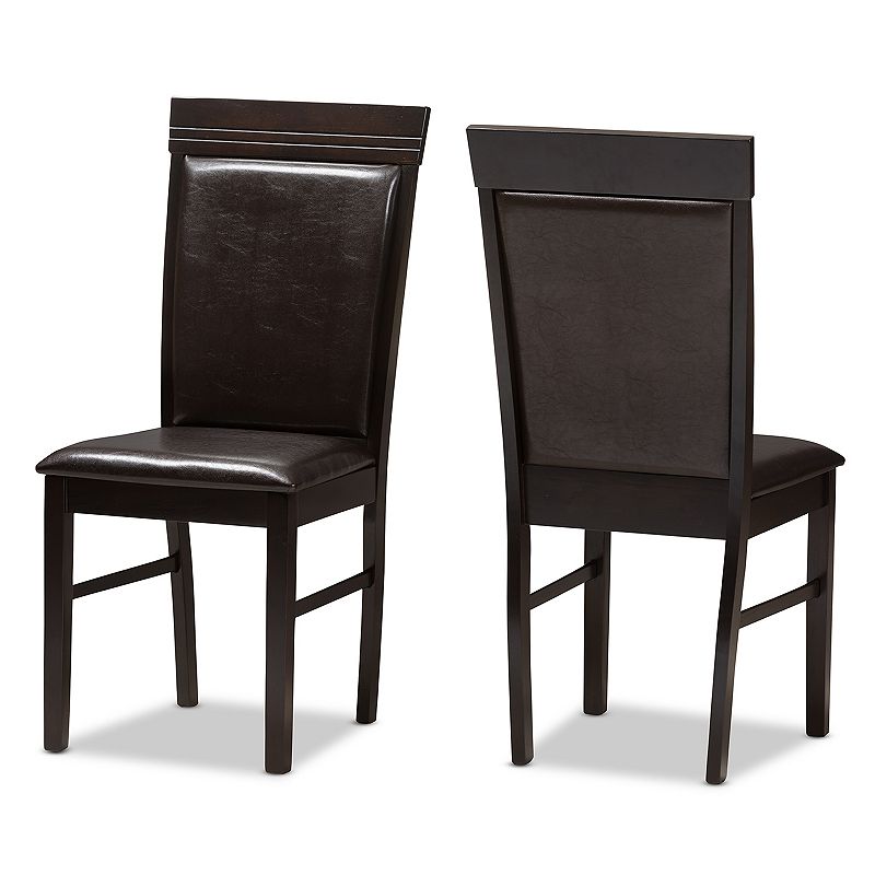 Baxton Studio Modern Espresso Chair and Table Dining 5-piece Set