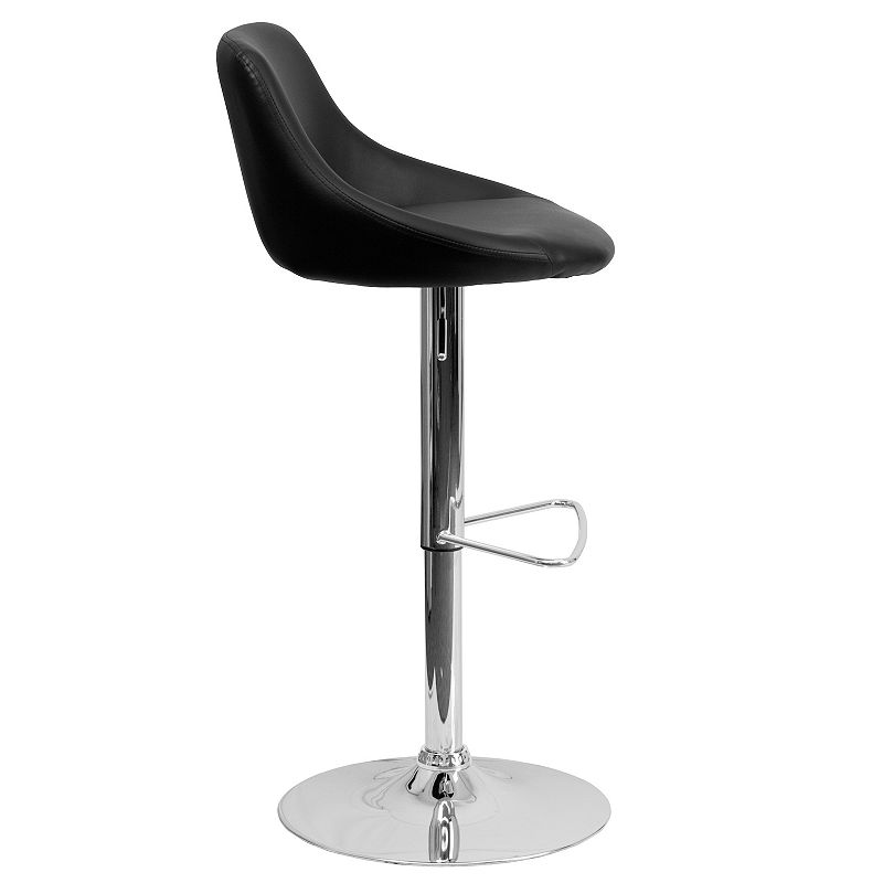 Flash Furniture Bucket Seat Adjustable Height Bar Stool