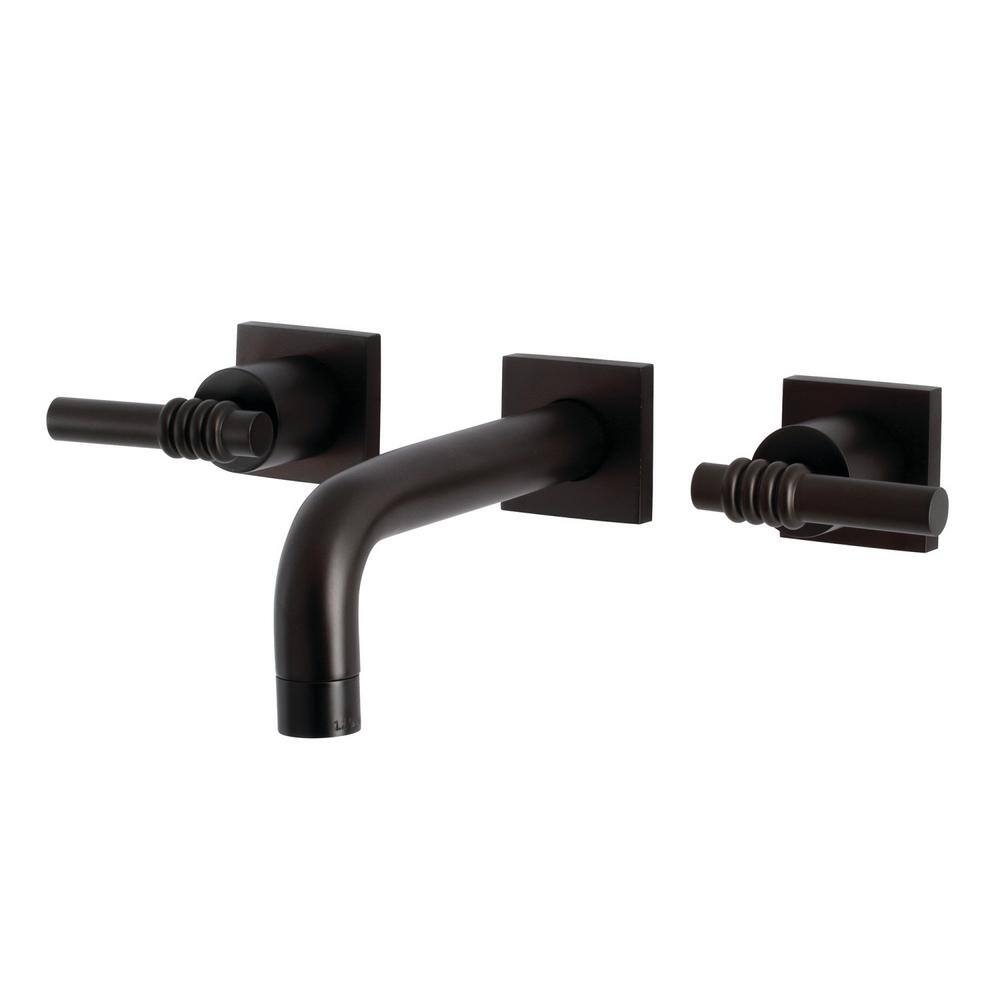 Kingston Brass Milano 2-Handle Wall-Mount Bathroom Faucets in Oil Rubbed Bronze HKS6125ML