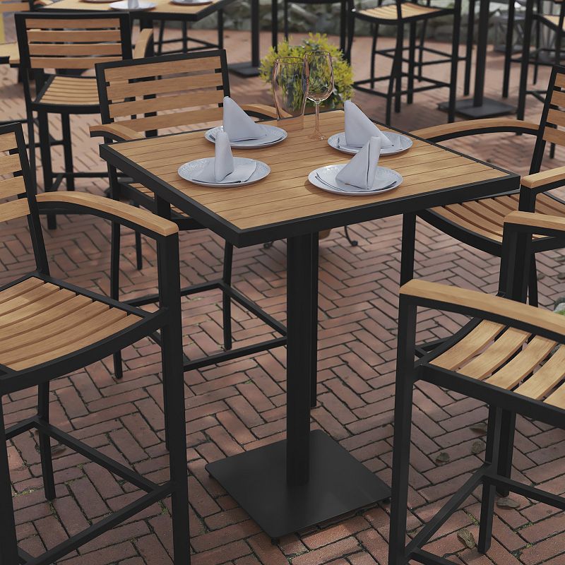 Flash Furniture Lark Commercial Grade 32 Square Outdoor Bar Height Table