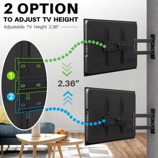 USX MOUNT Medium Full Motion TV Mounts for 26 in. to 55 in. Flat Screen LEDLCD OLED 4K TVs HMM010