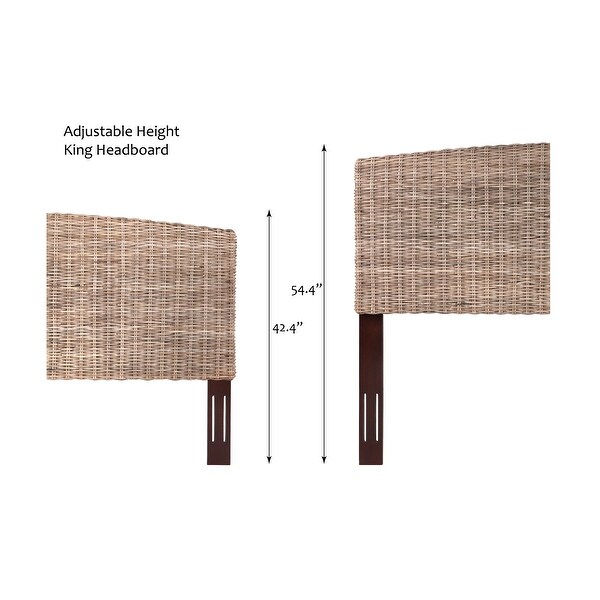 Cardiff Rattan Adjustable Headboard - - 37886067