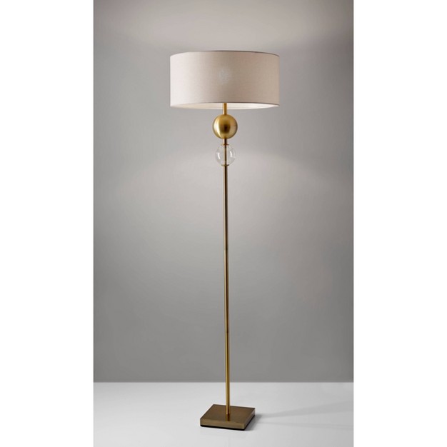 Chloe Floor Lamp Antique Brass Adesso