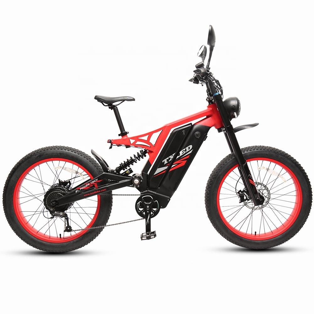 TXED  fat tire 26inch 9 speed road ebike shock new design adult electric motorcycle bike Dirt E Bike