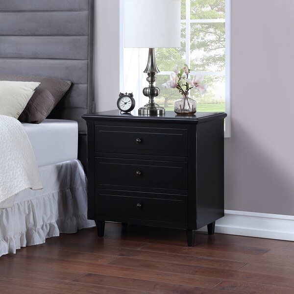 Modern Nightstand with 3 Drawers - - 36862574