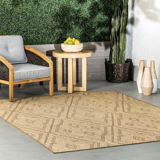 Nuloom Latia Double Diamond Indoor outdoor Patio Area Rug