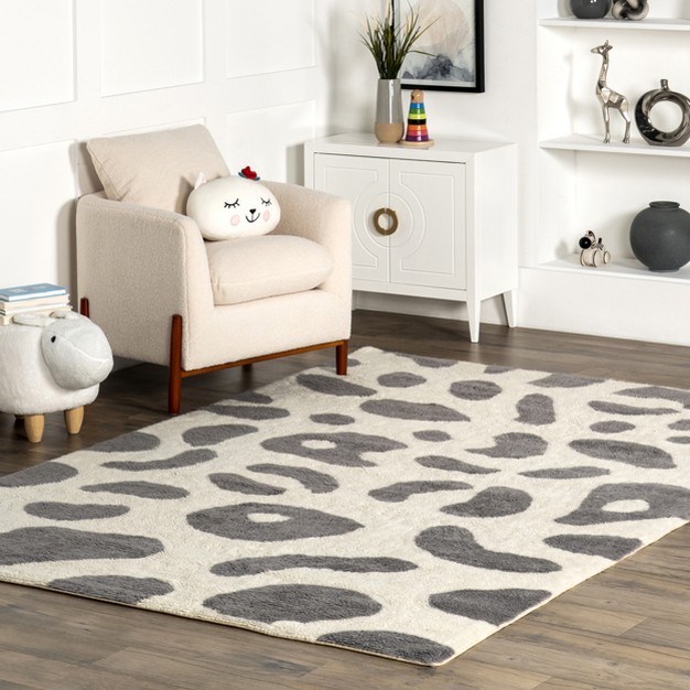 Nuloom Irma Leopard Machine Washable Wool Area Rug