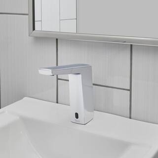 American Standard Paradigm Selectronic Base Model AC Powered Single Hole Touchless Bathroom Faucet with 0.5 GPM in Polished Chrome 702B105.002