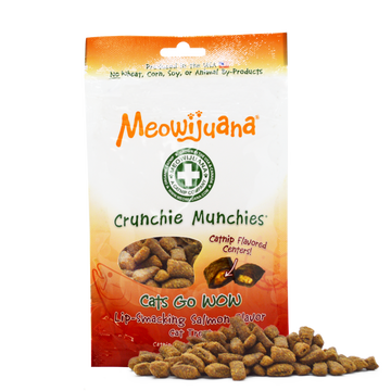 Meowijuana Crunchie Munchies Cats Go Wow! Salmon Cat Treat