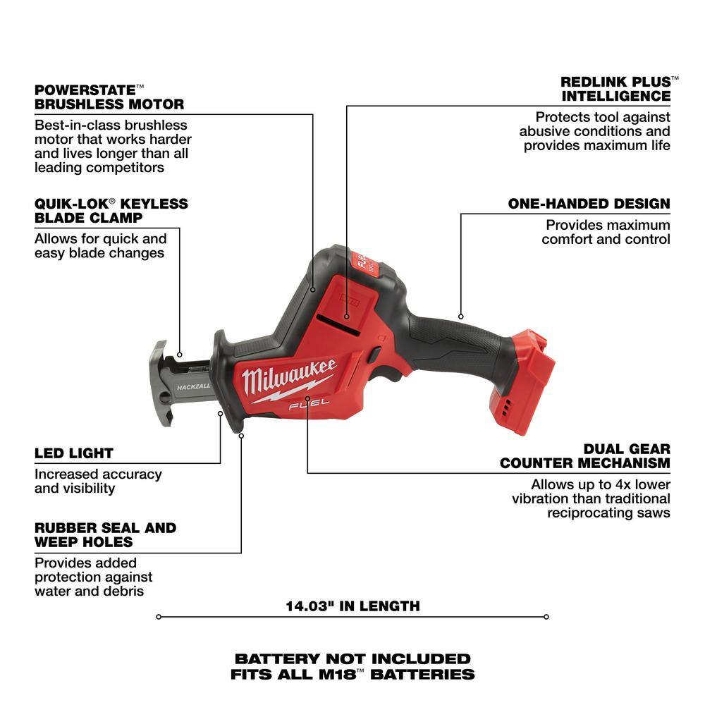 MW M18 18-Volt Lithium-Ion Cordless Short Throw Press Tool Kit w (3) Viega PureFlow Jaws  M18 Fuel Hackzall 2674-22P-2719-20