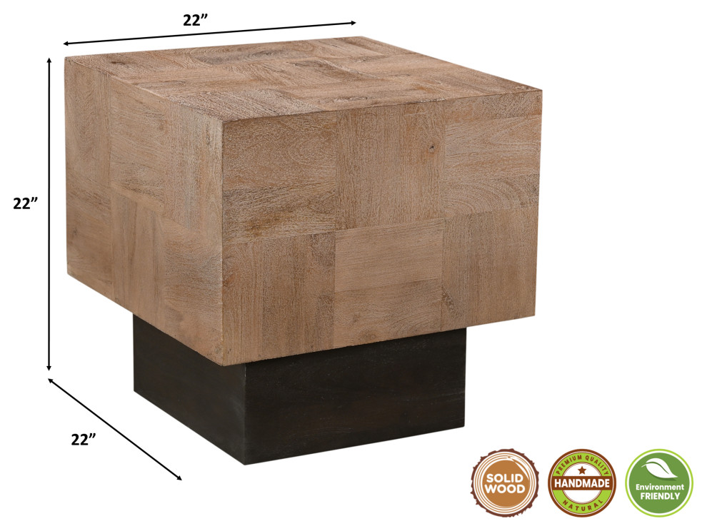 Camilla Wood Side Table   Transitional   Side Tables And End Tables   by Taran Design  Houzz