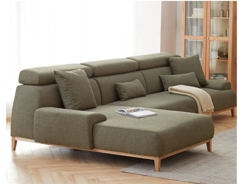 Russian Larch Modern Corner Fabric Sofa WIth High Back   Midcentury   Sofas   by GVAwood  Houzz