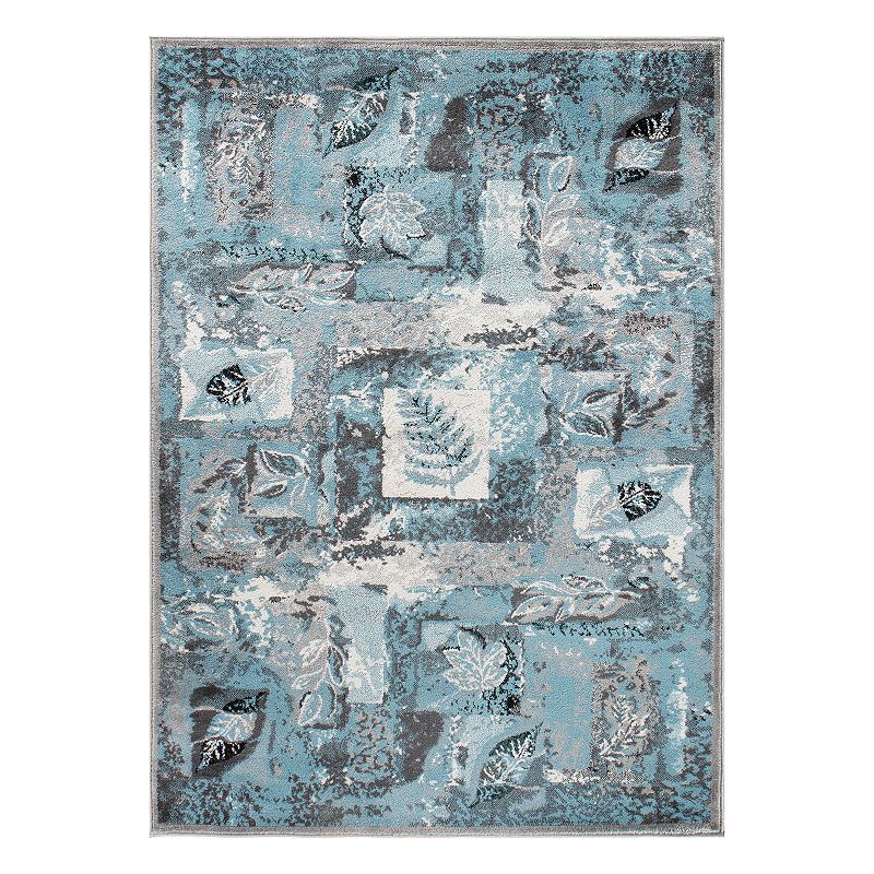 World Rug Gallery Contemporary Distressed Floral Area Rug