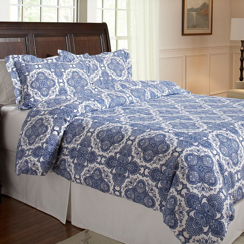 Pointehaven Alpine Flannel Duvet Cover Set