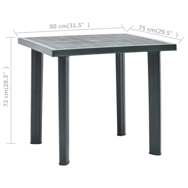 vidaXL Patio Table Green 31.5