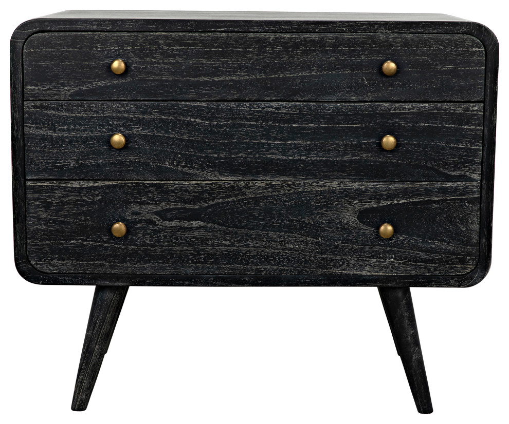 Bart Chest  Cinder Black   Midcentury   Accent Chests And Cabinets   by Noir  Houzz