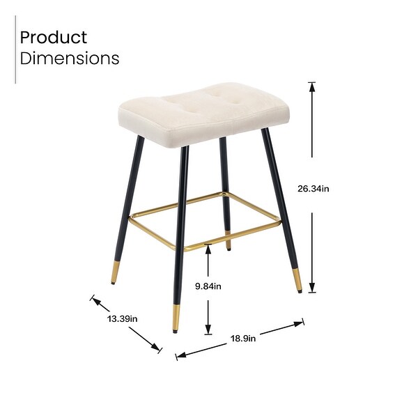 Iiana Vintage Counter and Bar Stool with Footrest - 18.90 x 13.39 x 26.34 inch