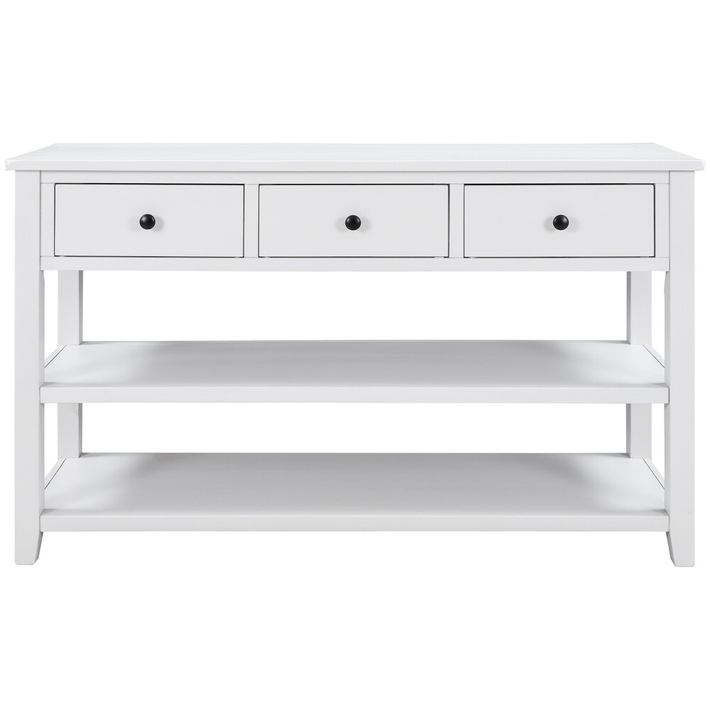 Console Table with Two Open Shelves