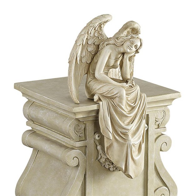 Design Toscano Resting Grace Sitting Angel Statue Medium Off white