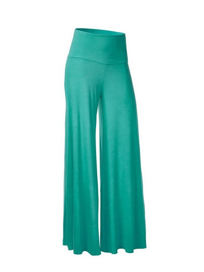 Casual Solid Color Wide Leg Pants