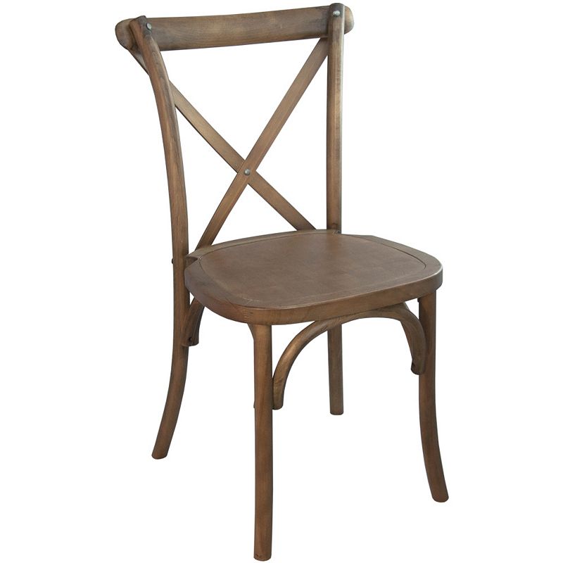 Merrick Lane Bardstown X-Back Bistro Style Wooden High Back Dining Chair