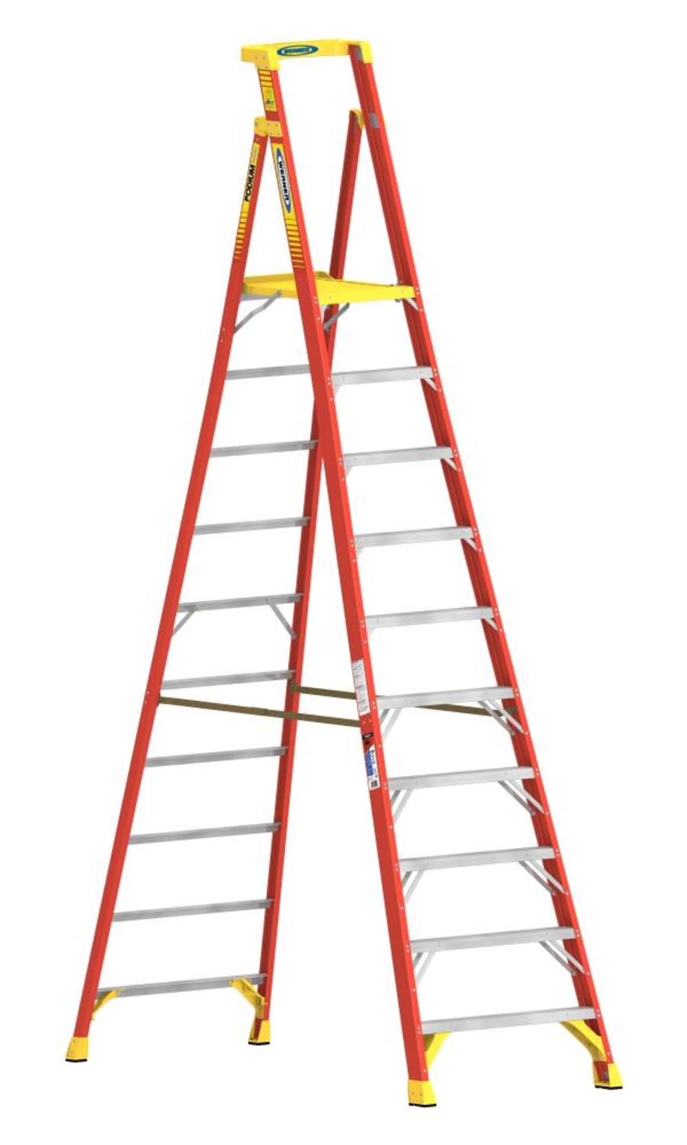 10 Ft. Type IA Fiberglass Podium Ladder