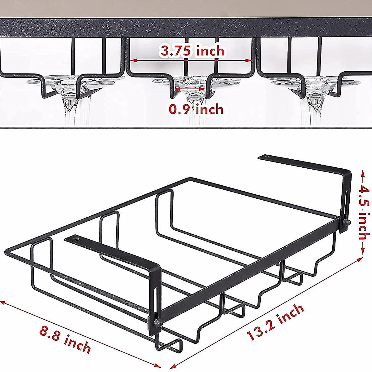 Wine Glass Rack，3 Rows Stemware Rack Metal Glasses Holder For Bar，etc