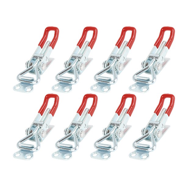 Unique Bargains Car Adjustable Handle Toggle Clamp Latch Hasp Without Hole 100kg 220lbs 8pcs