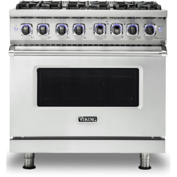 Viking 36-inch Freestanding Gas Range with Elevation Burners VGR7362-6BFWLP