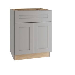 Home Decorators Collection Tremont Assembled 30 x 34.5 x 24 in. Plywood Shaker Base Kitchen Cabinet Soft Close DoorsDrawers in Painted Pearl Gray B30-TPG