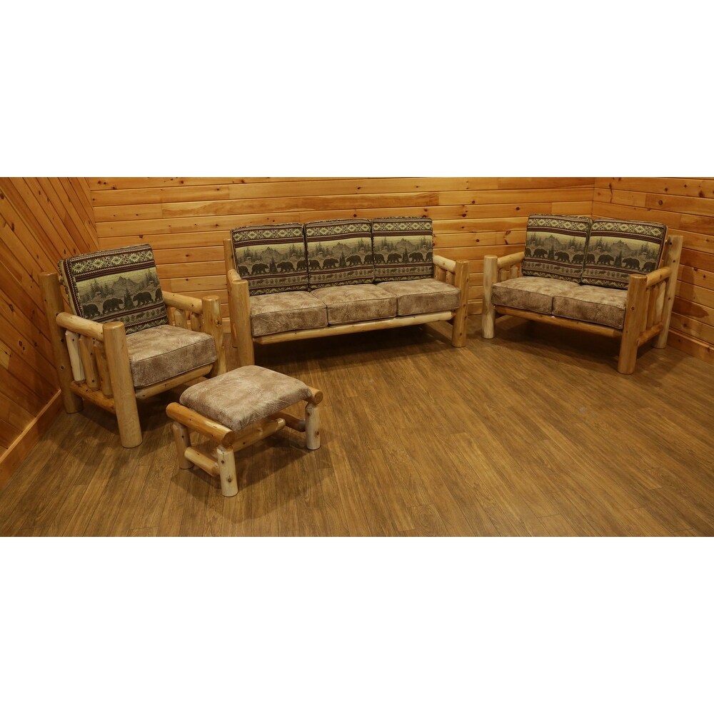 White Cedar Log   Santa Fe Living Room Set