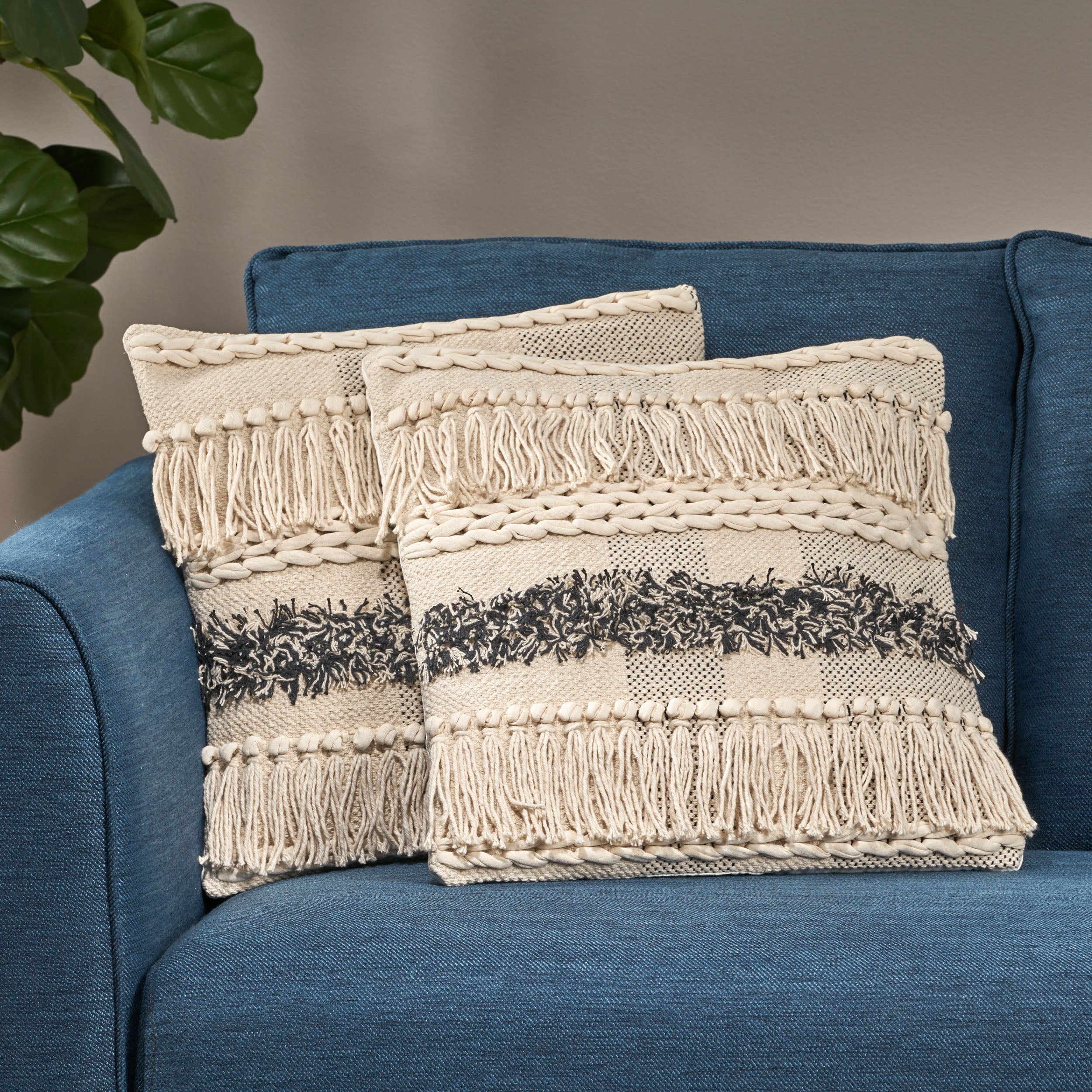 Stella Boho Cotton Pillow Cover (Set of 2)