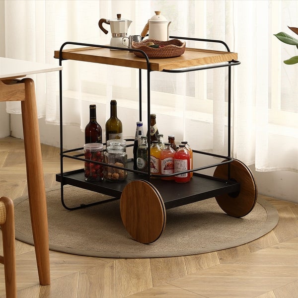 White Rubber and Carbon Steel Materials Hotel Restaurant Cart