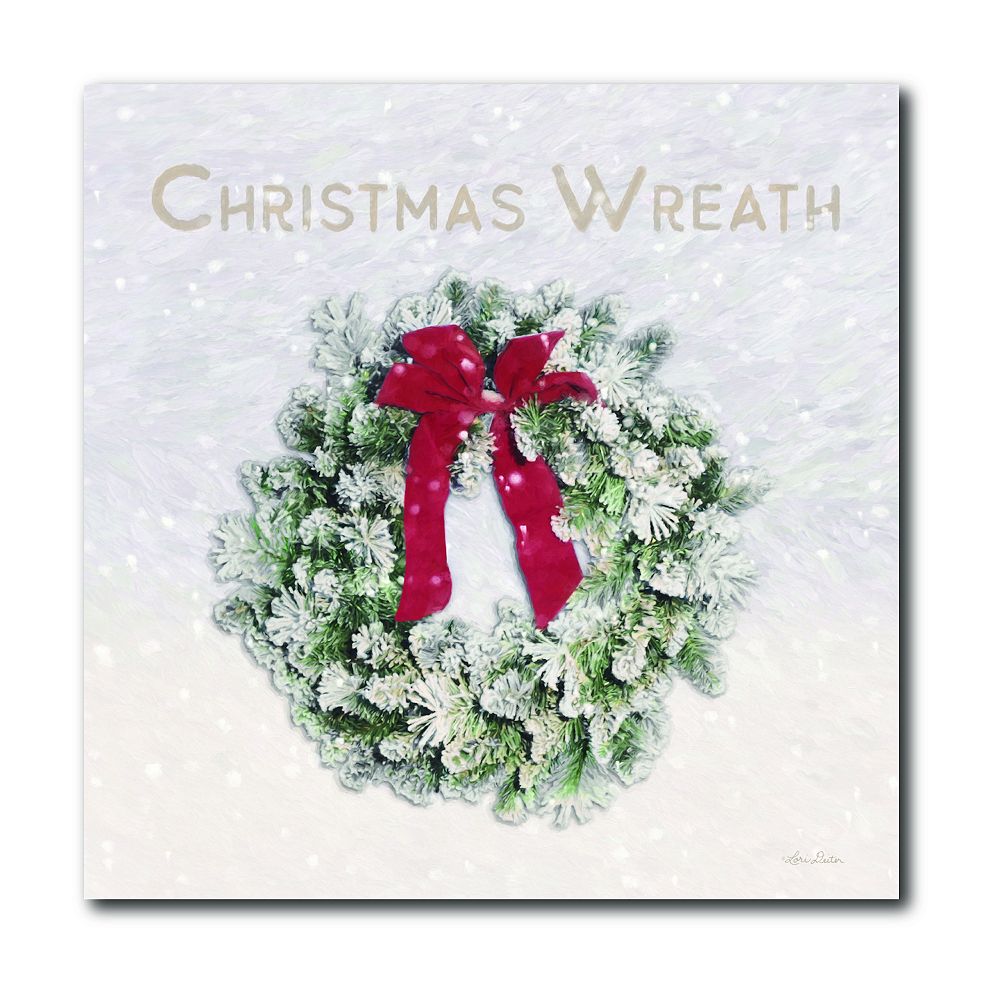 COURTSIDE MARKET Christmas Wreath Canvas Wall Art