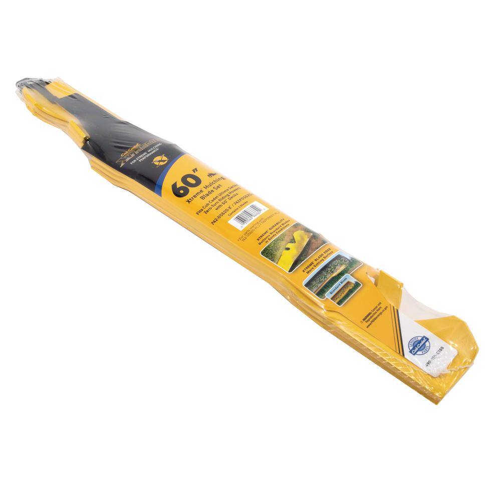 Cub Cadet Original Equipment Xtreme 3-in-1 Blades for Select 60 in Zero Turn Mowers with 6-Point Star OE# 742-05620-X 742P05620-X 490-110-C188