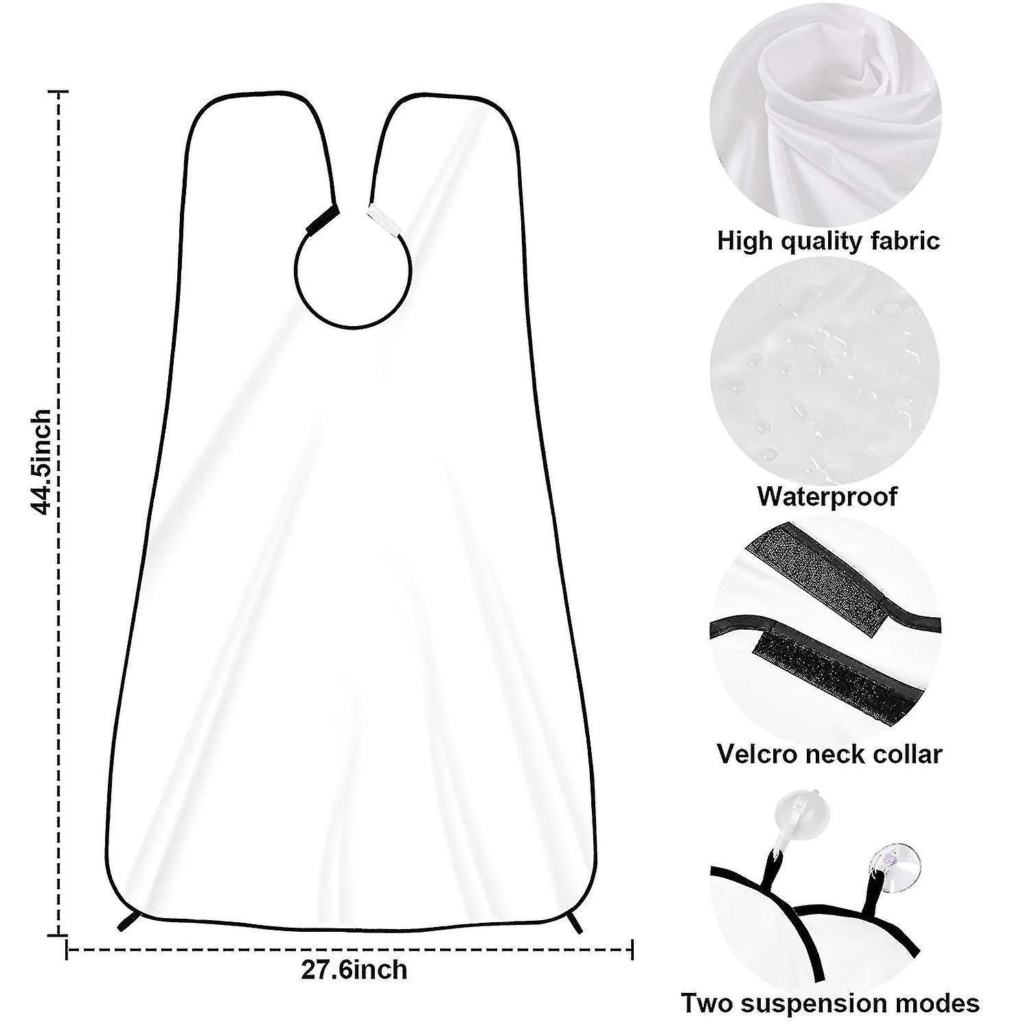 Beard Bib - Beard Hair Catcher For Shaving and Trimming， Waterproof Non-stick Beard Grooming Cloth