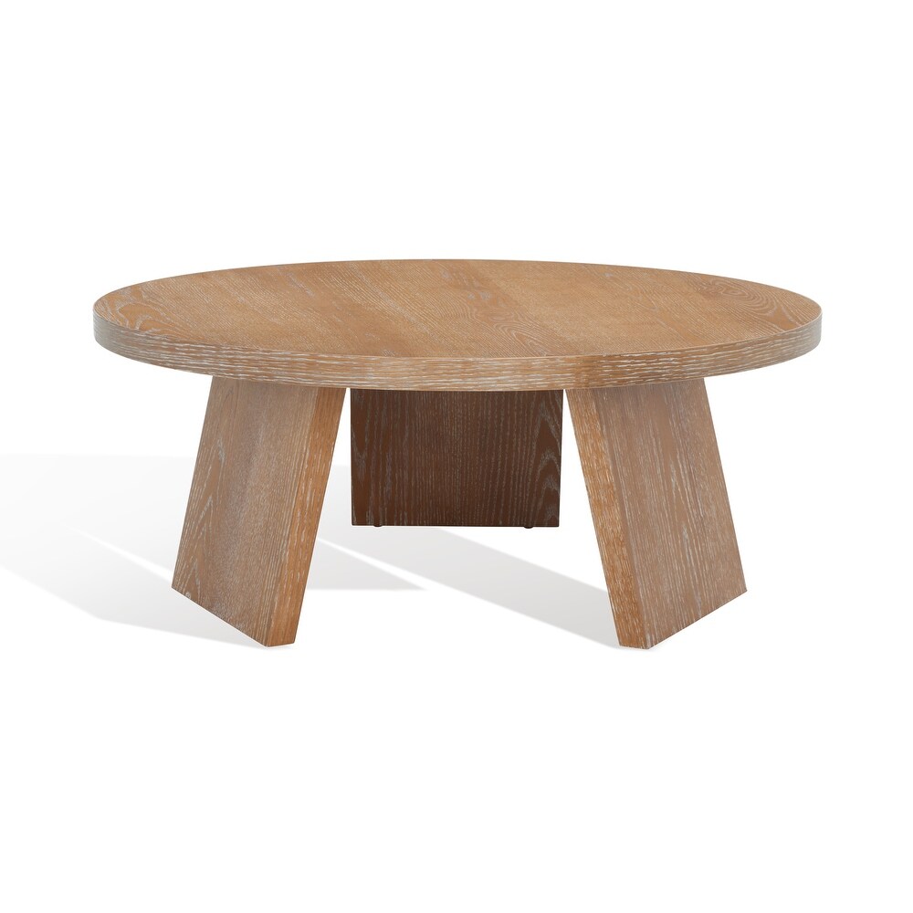 SAFAVIEH Couture Julianna Modern Wood Coffee Table   36 in. W x 36 in. D x 15 in. H