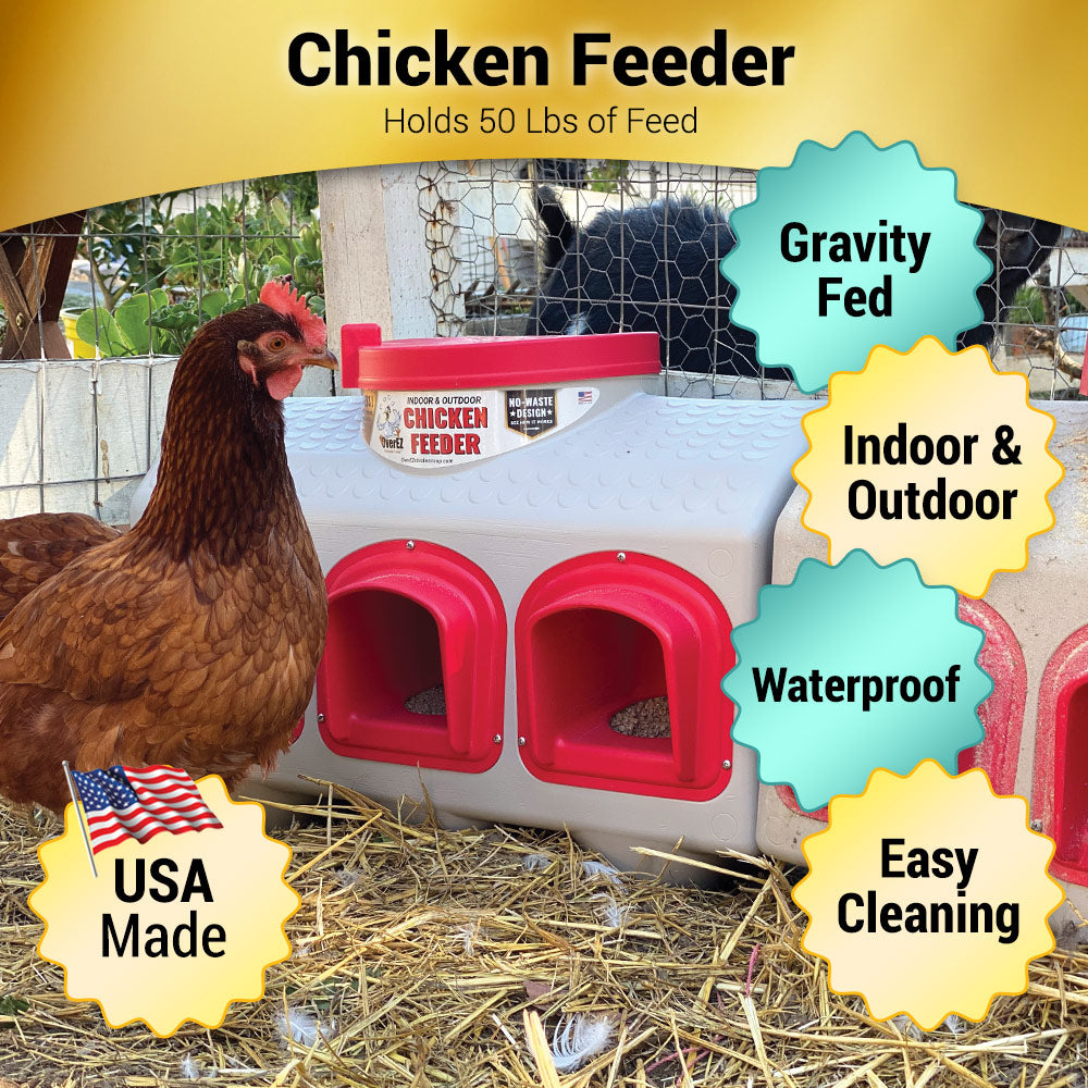 OverEZ Chicken Coop OEZCF OverEZ Chicken Feeder - No Waste