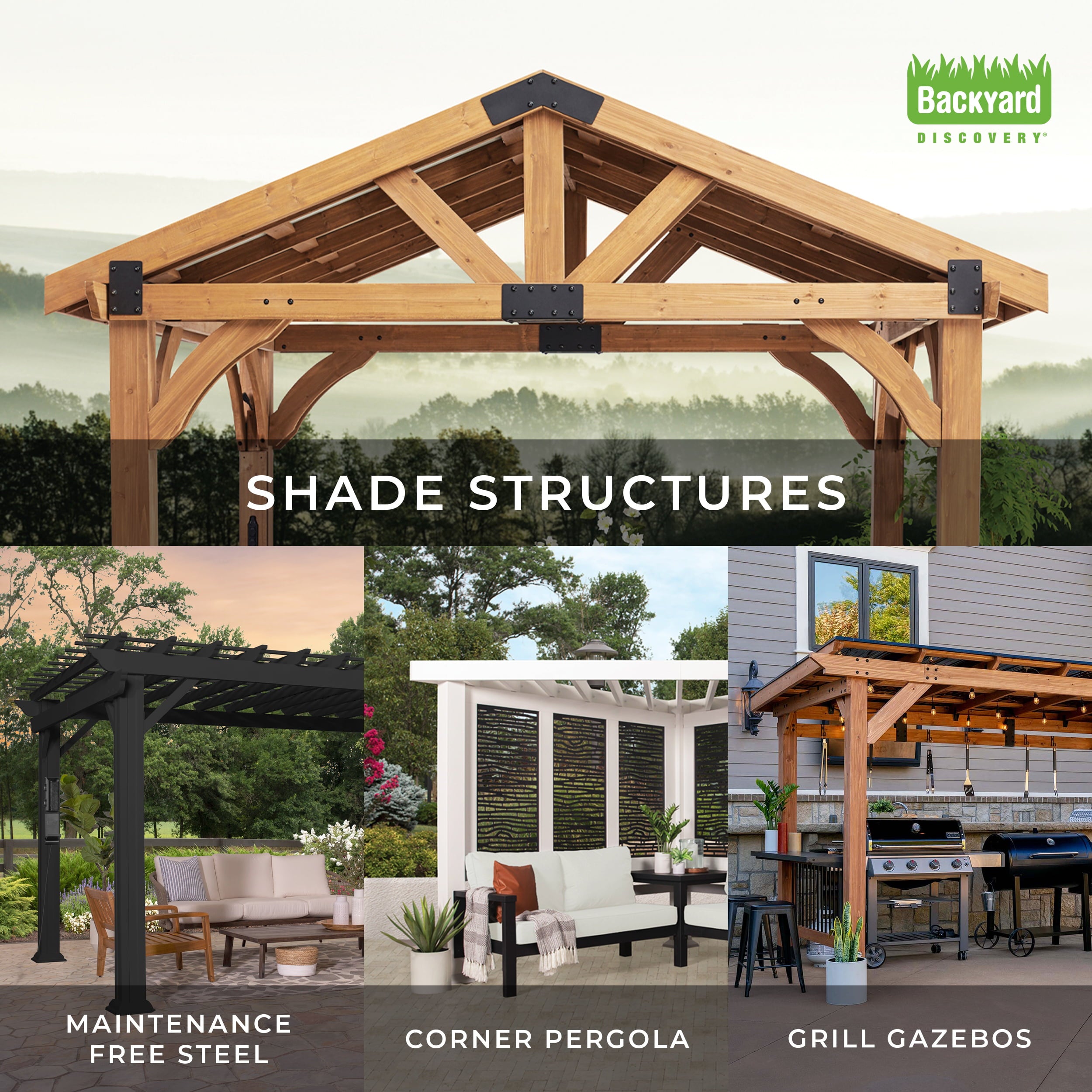 Backyard Discovery 20' x 12'Beaumont Pergola 120.2 in Brown