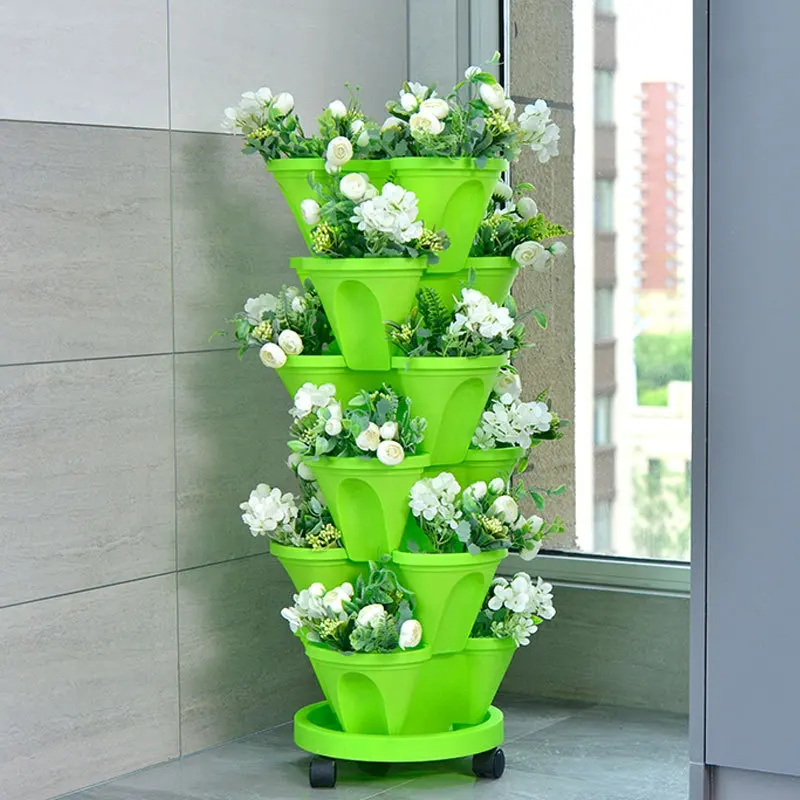 cheap garden supplies wholesale cheap home garden farming strawberry vertical tower pot planter