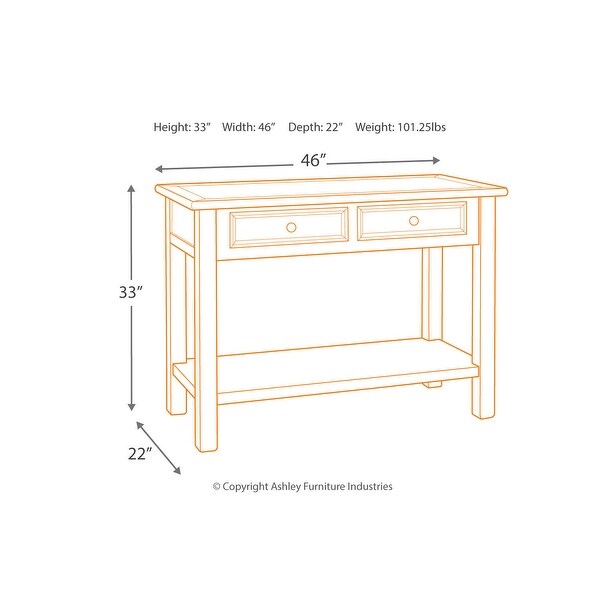 Signature Design by Ashley Bolanburg Farmhouse Sofa Table