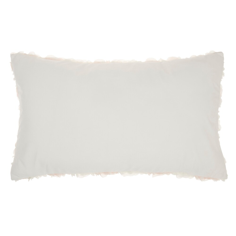 Mina Victory Fur Ivory Throw Pillow  (14\